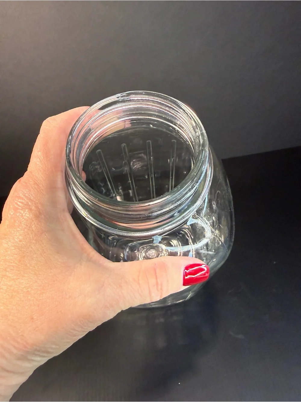 Vintage Ball Perfect Mason Jar Clear Square Ribbed Half Gallon 1933-1942 Rd Heel